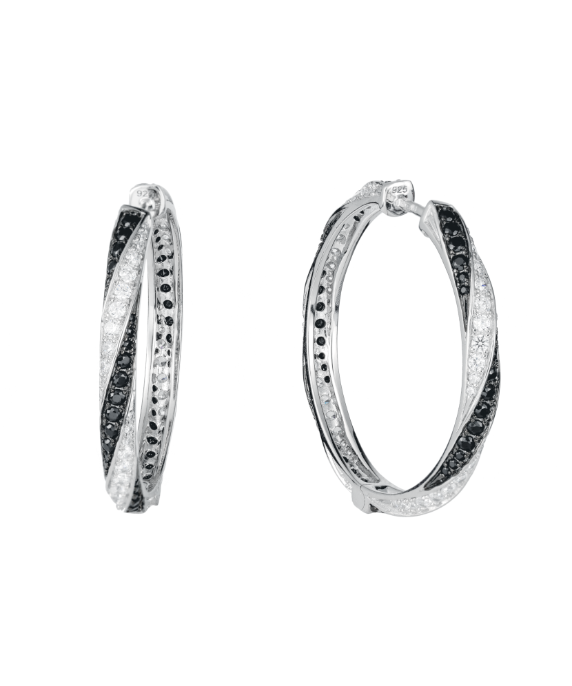 Sidabriniai auskarai su špineliais ir cirkoniais - Sidabriniai auskarai - Goldinga