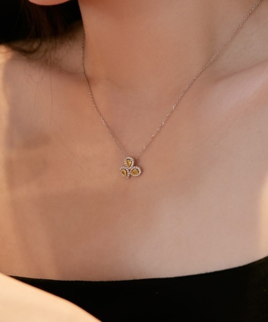 Sidabrinė Grandinėlė Su Cirkonio Pakabuku - Sidabrinės grandinėlės su pakabukais - Goldinga