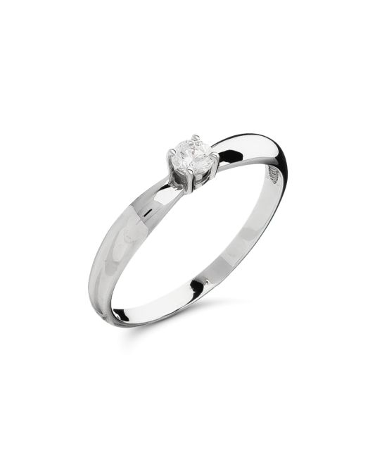 Auksinis žiedas su cirkoniu - Auksiniai žiedai - Goldinga