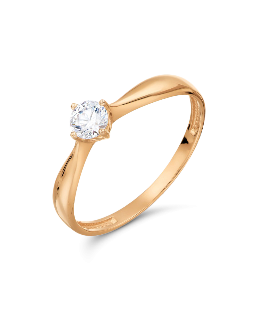 Auksinis žiedas su cirkoniu - Auksiniai žiedai - Goldinga