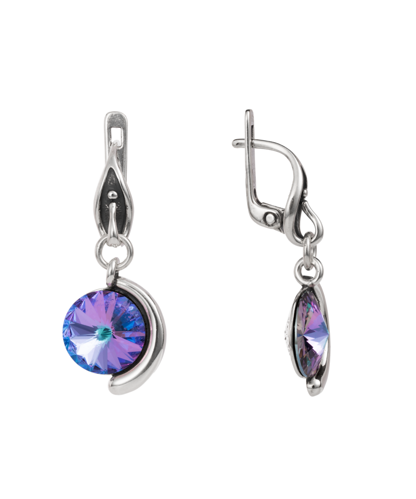 Sidabriniai auskarai su kristalais - Sidabriniai auskarai - Goldinga