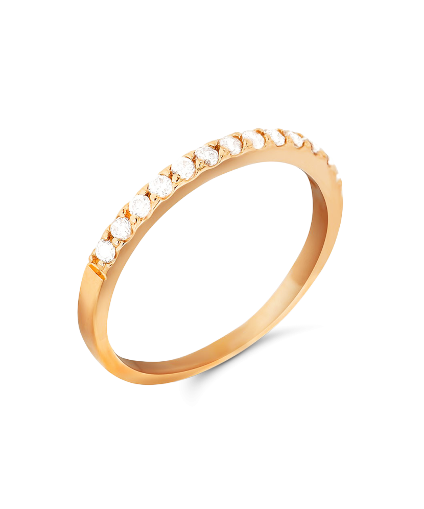 Auksinis žiedas su cirkoniais - Auksiniai žiedai - Goldinga