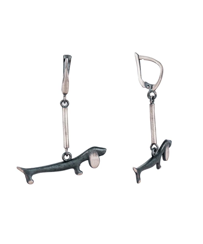 Sidabriniai auskarai "Šuniukai" - Sidabriniai auskarai - Goldinga