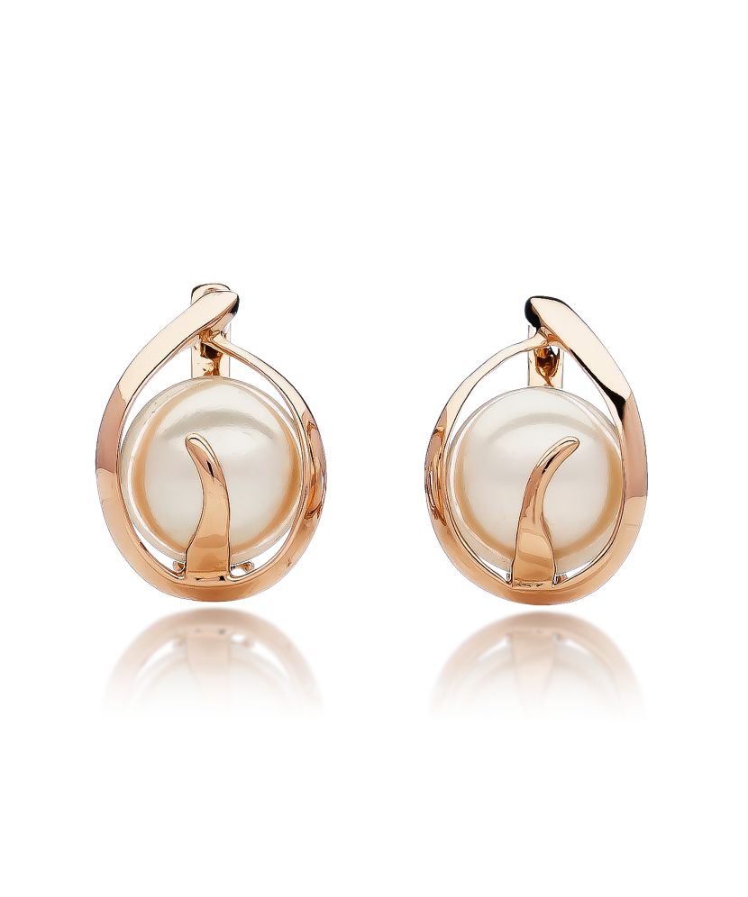 Auksiniai auskarai su perlu - Auskarai su perlais - Goldinga