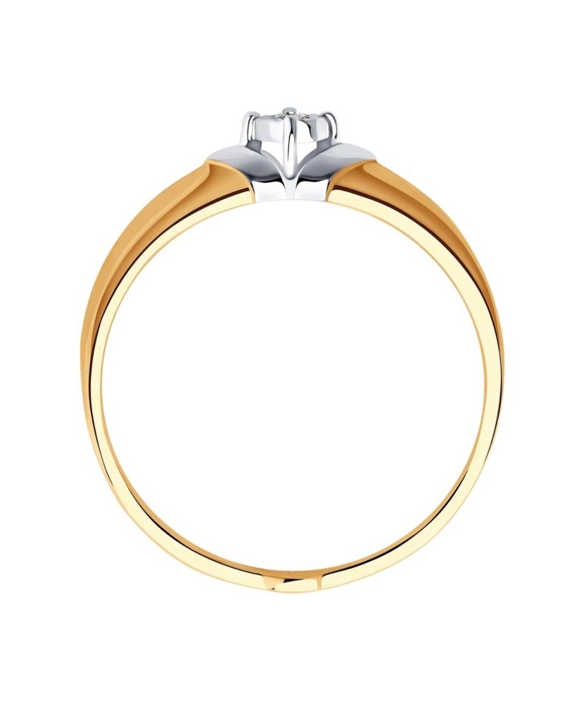 Auksinis žiedas su briliantu - Auksiniai Žiedai su brangakmeniais - Goldinga