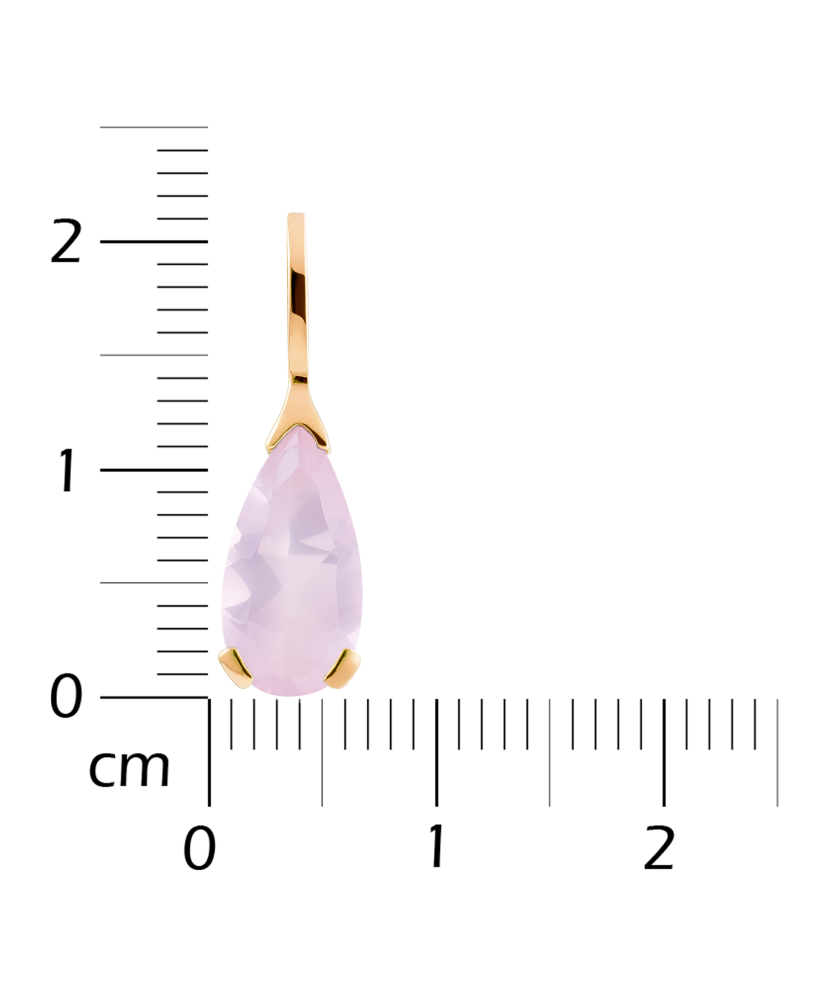 Auksinis pakabukas su rožiniu kvarcu - Auksiniai pakabukai - Goldinga