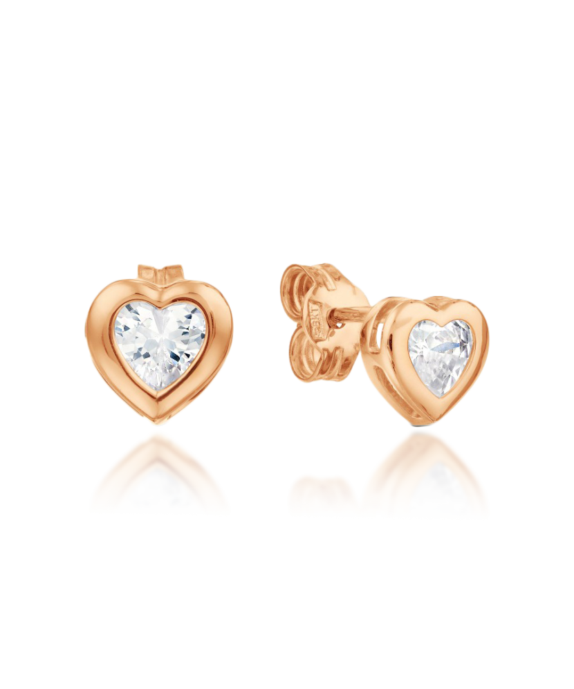 Auksiniai auskarai su cirkoniu - Auksiniai auskarai - Goldinga