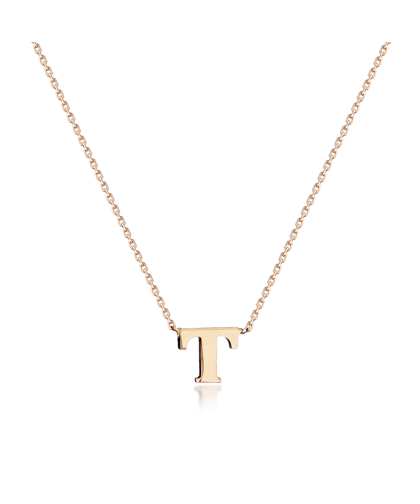 Auksinė grandinėlė su pakabuku raide T - Auksinės grandinėlės su pakabukais - Goldinga