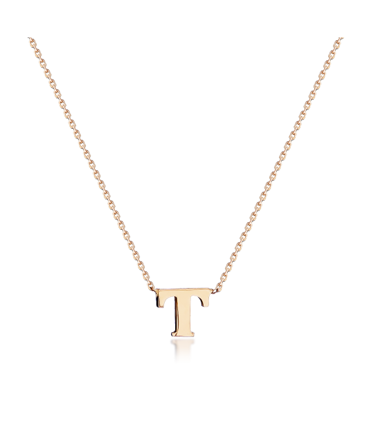 Auksinė grandinėlė su pakabuku raide T - Auksinės grandinėlės su pakabukais - Goldinga