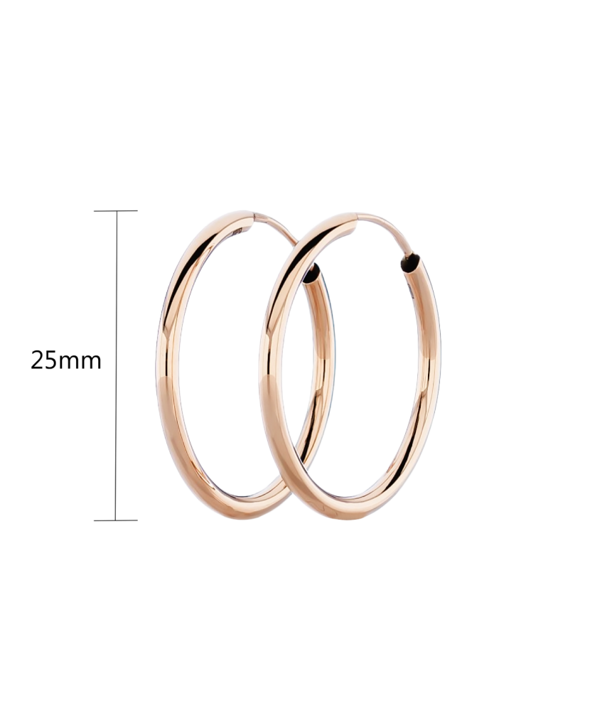 Auksiniai auskarai 25mm - Auksiniai auskarai - Goldinga