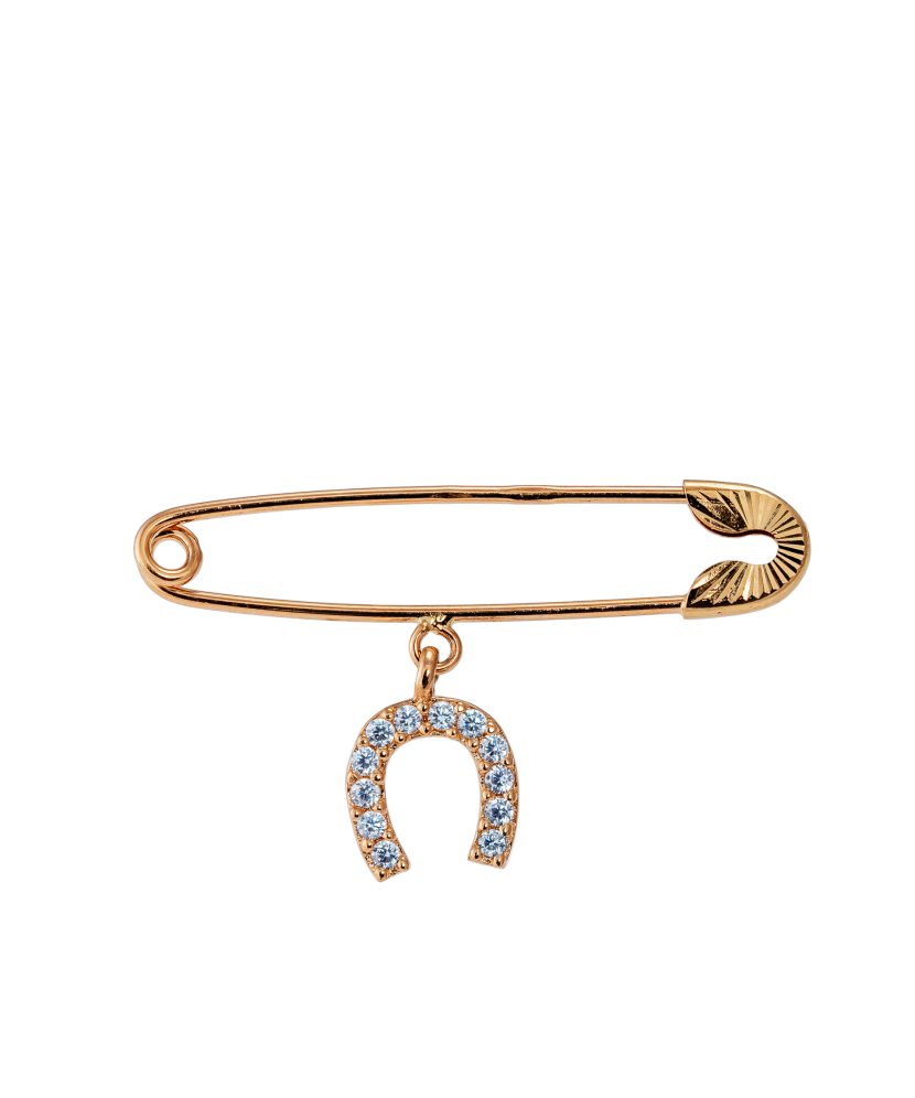 Auksinė sagė su cirkoniais "Pasaga" - Sagės - Goldinga