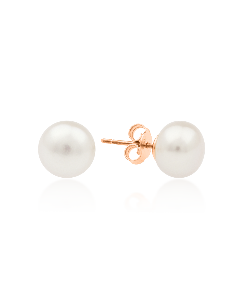 Auksiniai auskarai su perlu - Auskarai su perlais - Goldinga