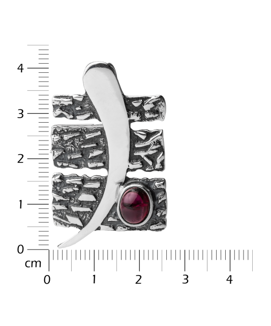 Sidabrinis pakabukas su granatu - Sidabriniai pakabukai - Goldinga