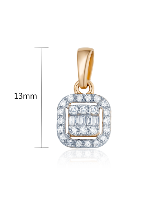 Auksinis pakabukas su deimantais - Pakabukai su brangakmeniais - Goldinga