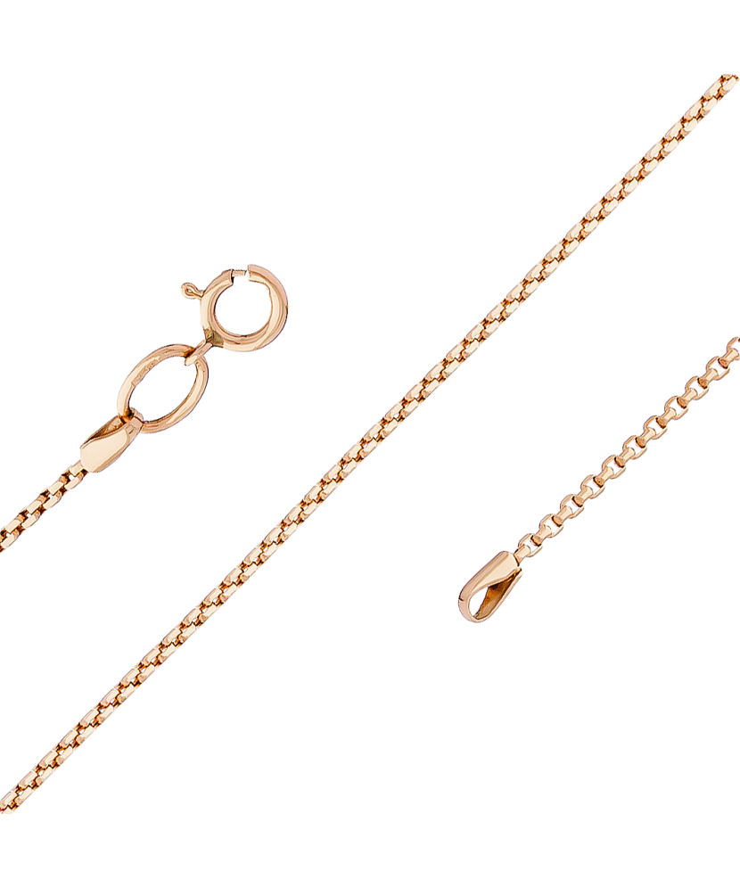 Auksinė grandinėlė "Box" 1mm - Auksinės grandinėlės - Goldinga