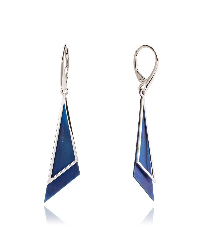 Sidabriniai Auskarai su titanu - Sidabriniai auskarai - Goldinga