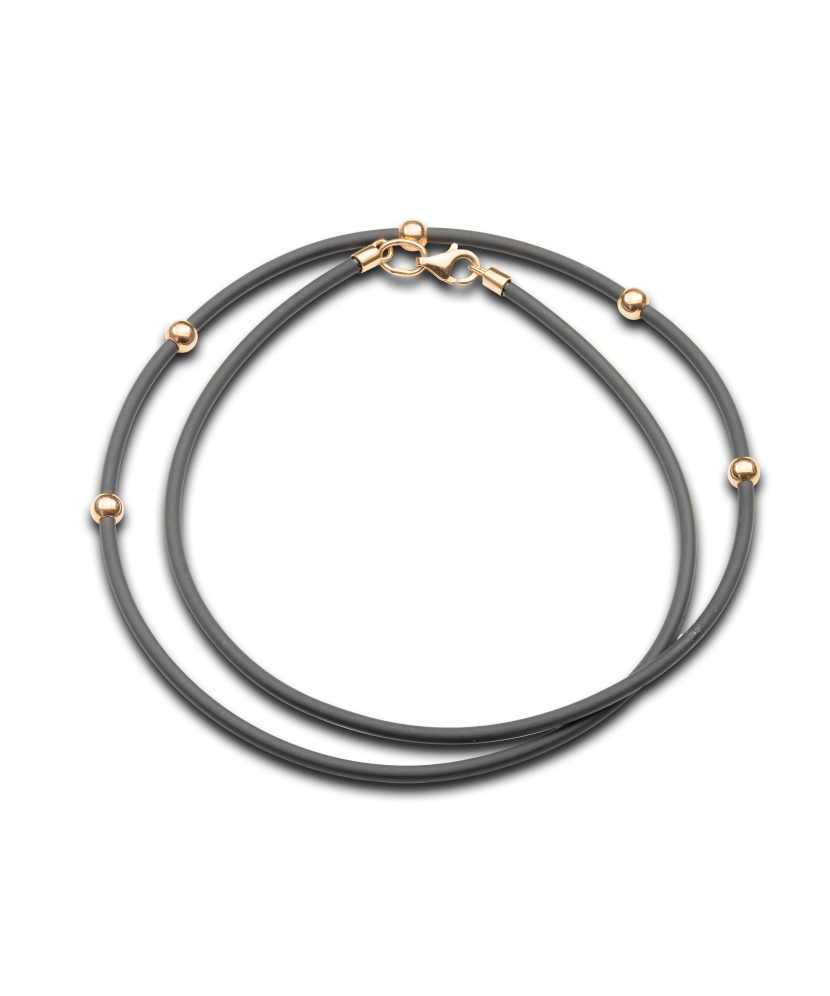 Kaučiuko grandinėlė su auksu - Auksinės grandinėlės - Goldinga