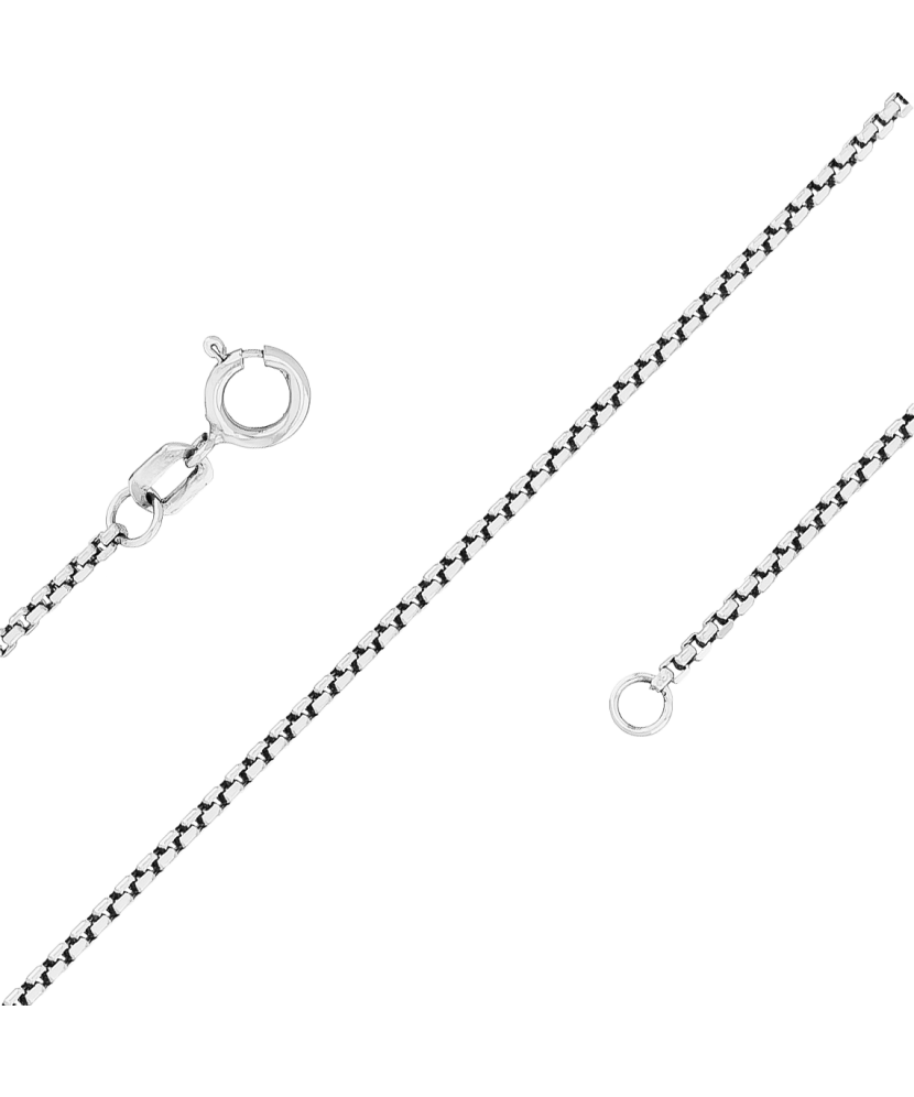 Balto aukso grandinėlė "Box" 1.2mm - Auksinės grandinėlės - Goldinga