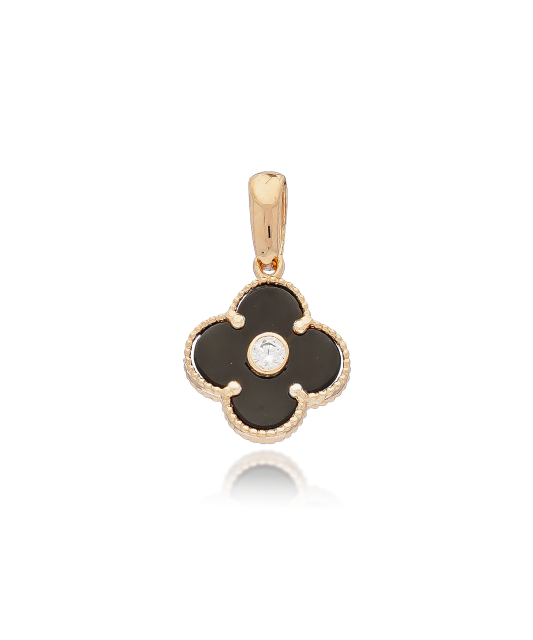 Auksinis pakabukas su cirkoniu ir emale - Auksiniai pakabukai - Goldinga