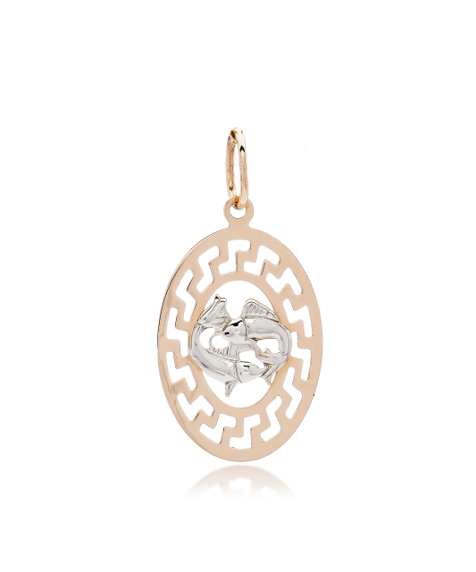 Auksinis pakabukas "Žuvys" - Zodiako ženklų pakabukai - Goldinga