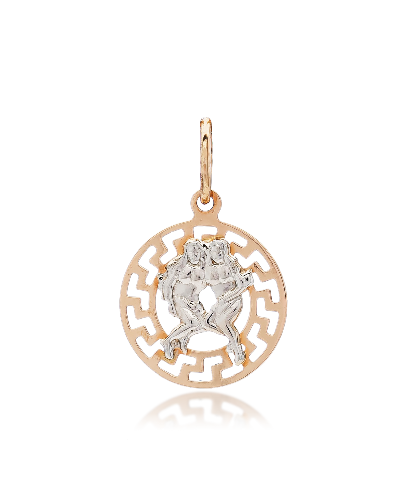 Auksinis pakabukas "dvyniai" - Zodiako ženklų pakabukai - Goldinga