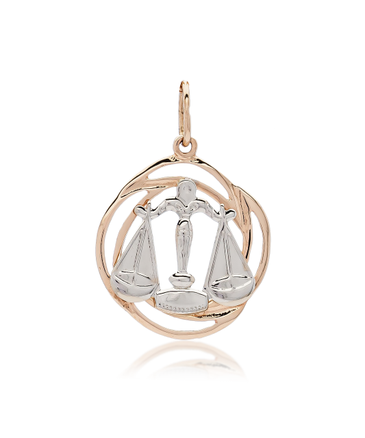 Auksinis pakabukas "Svarstyklės" - Zodiako ženklų pakabukai - Goldinga