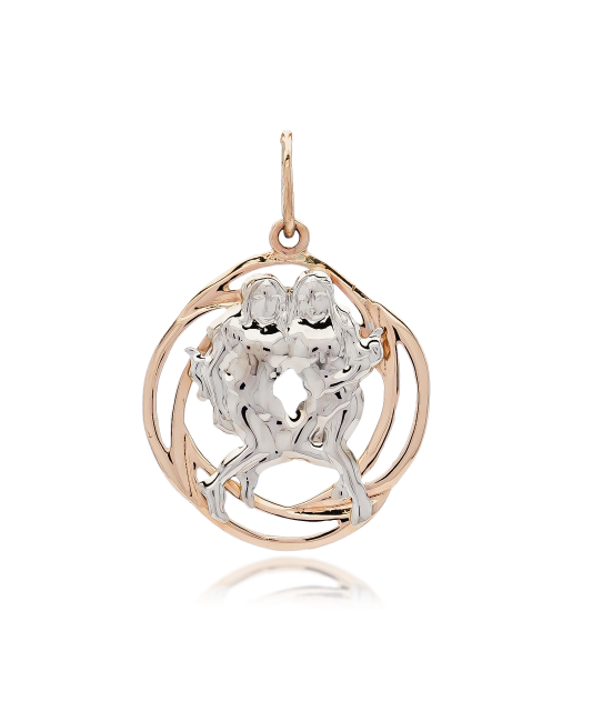 Auksinis pakabukas "dvyniai" - Zodiako ženklų pakabukai - Goldinga