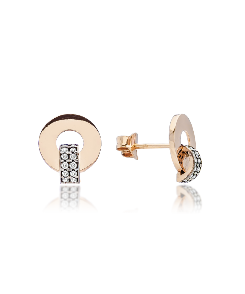 Auksiniai auskarai su cirkoniai - Auksiniai auskarai - Goldinga