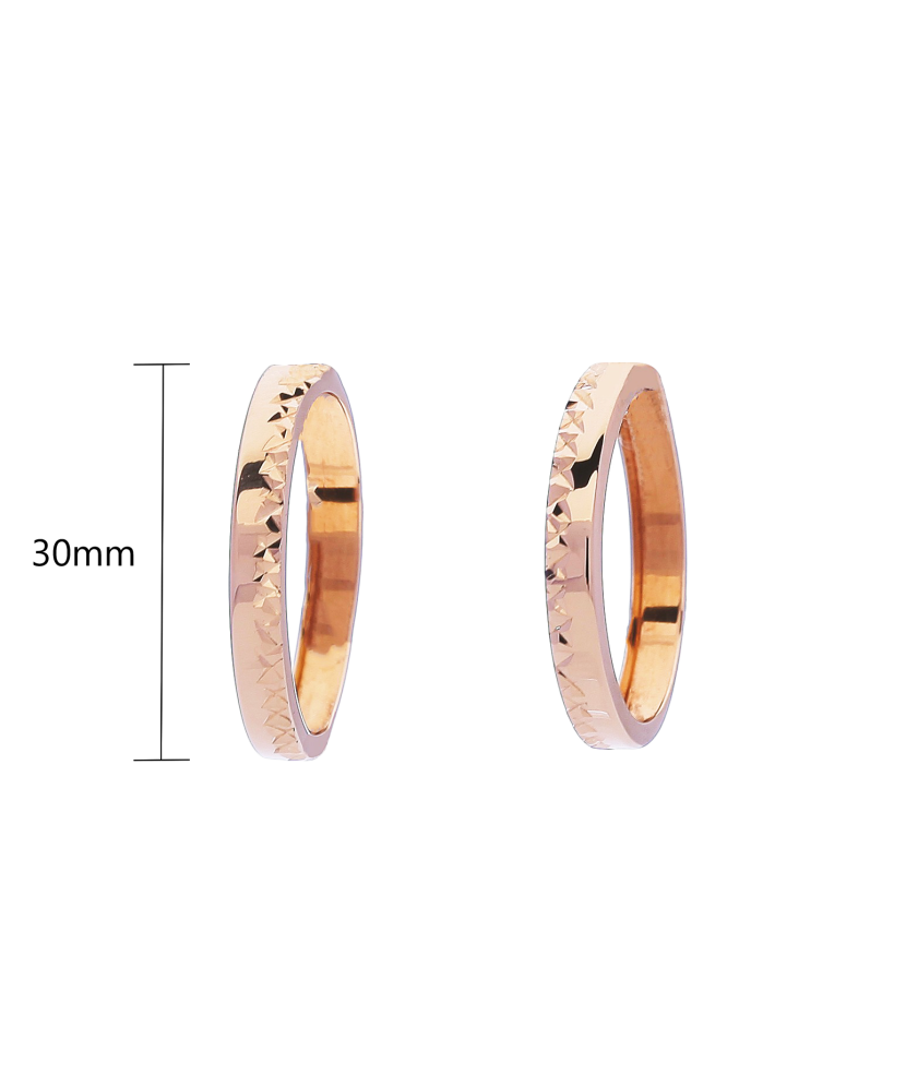 Auksiniai auskarai 30mm - Auksiniai auskarai - Goldinga