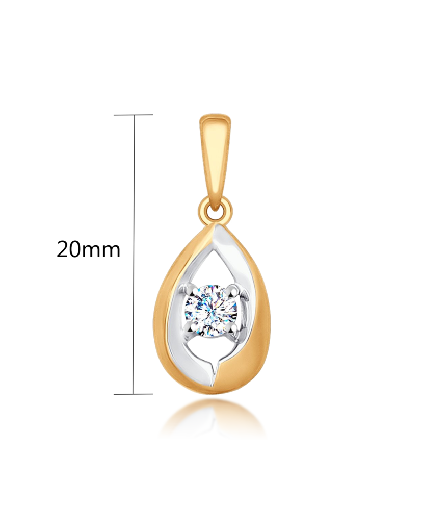 Auksinis pakabukas su cirkoniu - Auksiniai pakabukai - Goldinga