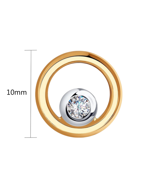 Auksinis pakabukas su cirkoniu - Auksiniai pakabukai - Goldinga