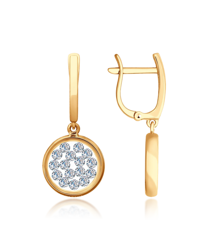 Auksiniai auskarai su cirkoniais - Auksiniai auskarai - Goldinga