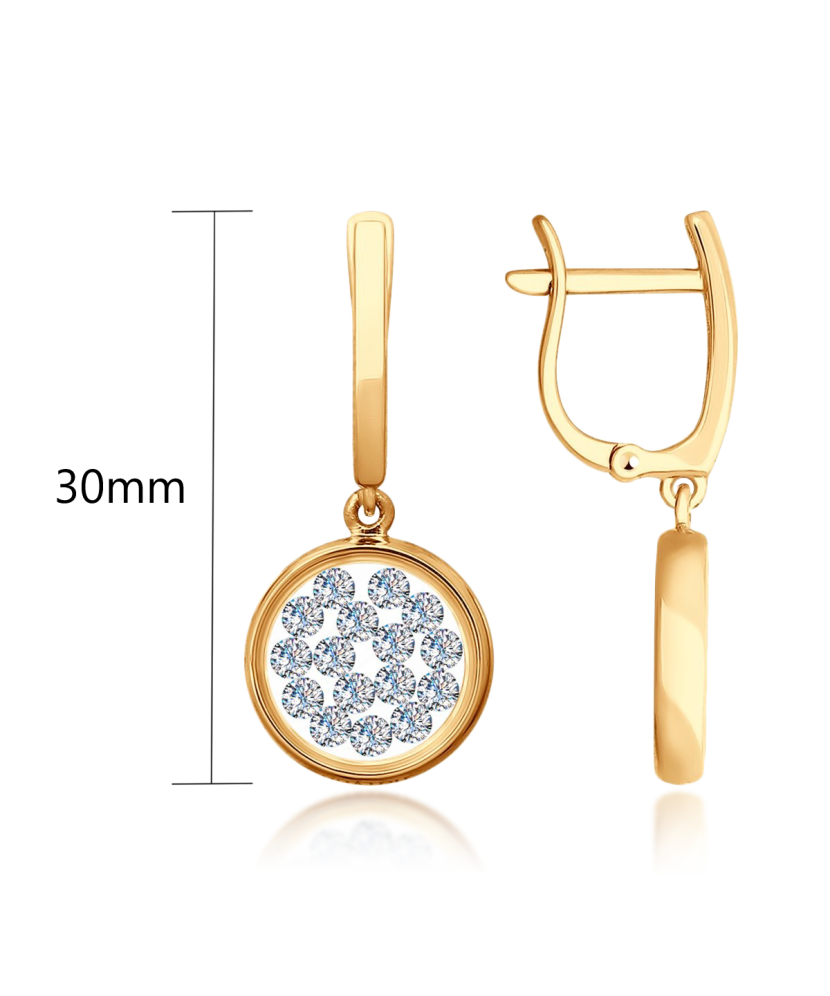 Auksiniai auskarai su cirkoniais - Auksiniai auskarai - Goldinga