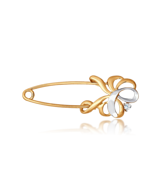 Auksinė sagė su cirkoniu - Sagės - Goldinga