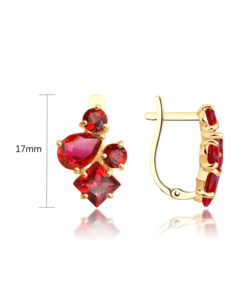 Auksiniai auskarai su topazais - Auksiniai auskarai - Goldinga