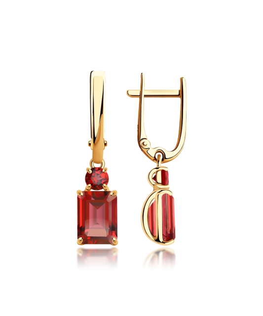 Auksiniai auskarai su kristalais - Auksiniai auskarai - Goldinga