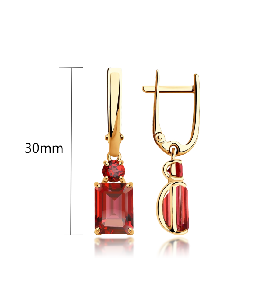 Auksiniai auskarai su kristalais - Auksiniai auskarai - Goldinga