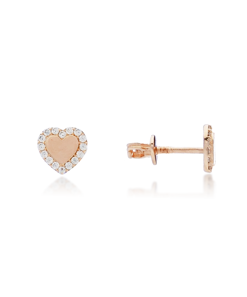 Auksiniai auskarai su cirkoniais - Auksiniai auskarai - Goldinga