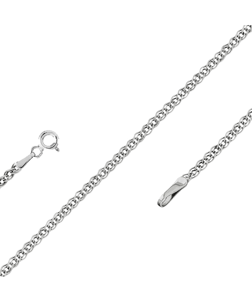 Sidabrinė grandinėlė dengta rodžiu "Mona Liza" 2.4mm - Sidabrinės grandinėlės - Goldinga