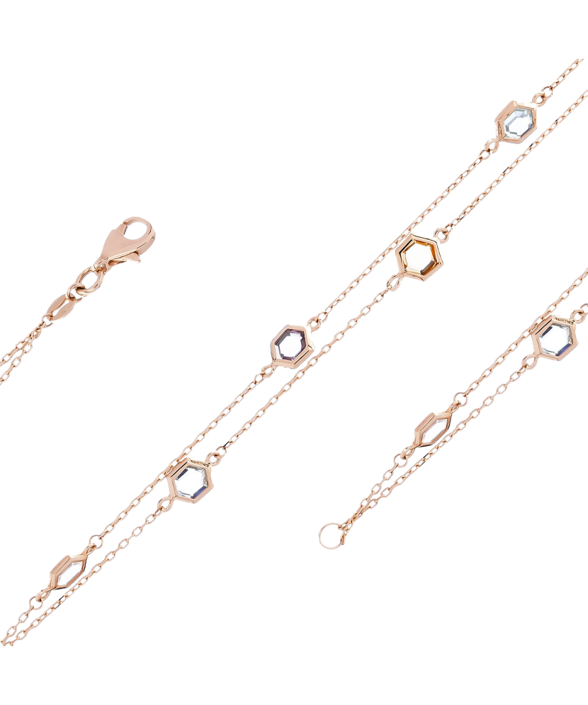 Auksinė apyrankė su cirkoniais - Auksinės apyrankės - Goldinga