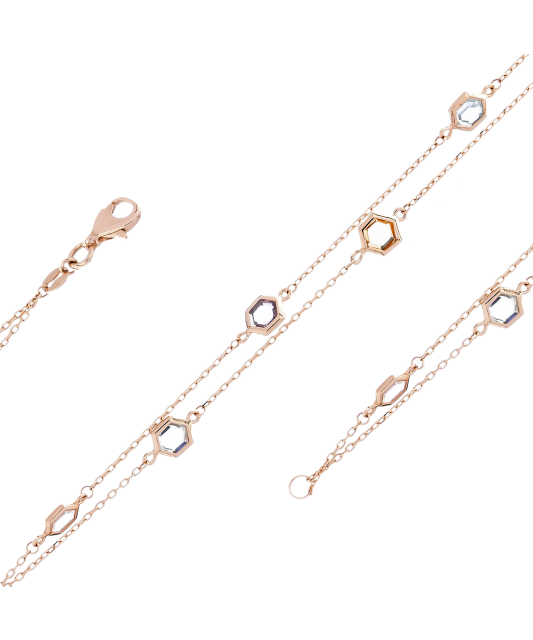 Auksinė apyrankė su cirkoniais - Auksinės apyrankės - Goldinga