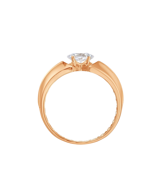 Auksinis žiedas su kristalu - Auksiniai žiedai - Goldinga