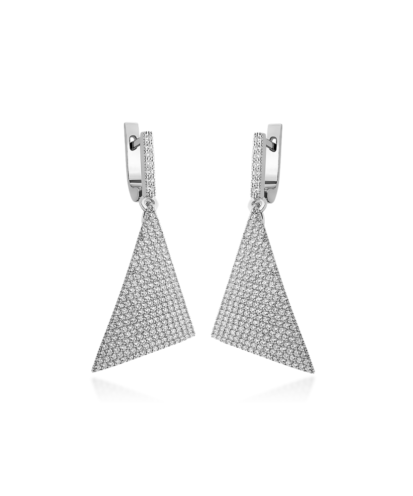 Sidabriniai auskarai su cirkoniais - Sidabriniai auskarai - Goldinga