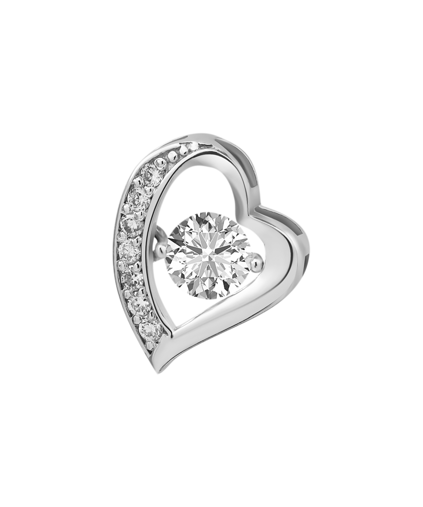 Sidabrinis pakabukas su cirkoniais "Širdelė" - Sidabriniai pakabukai - Goldinga