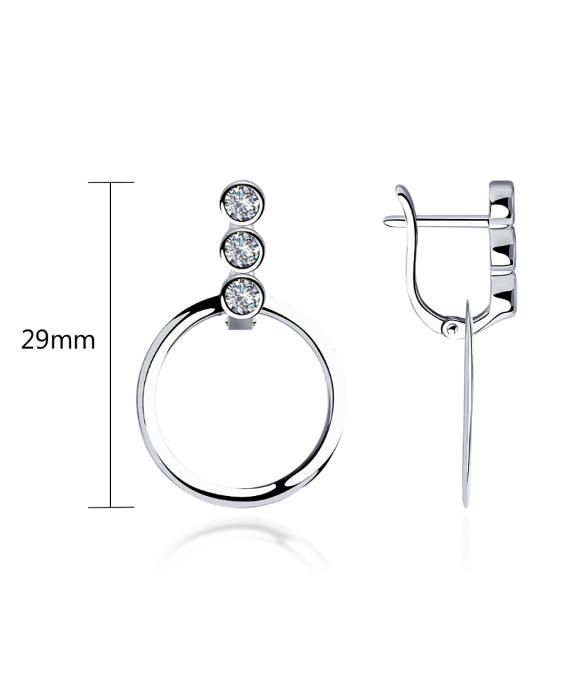 Sidabriniai auskarai su cirkoniais - Sidabriniai auskarai - Goldinga