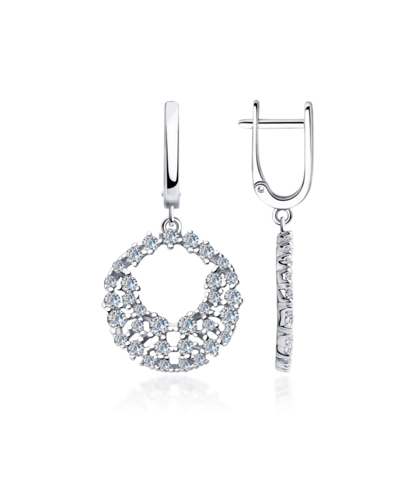 Sidabriniai auskarai su cirkoniais - Sidabriniai auskarai - Goldinga