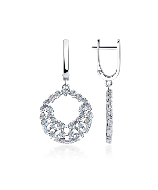 Sidabriniai auskarai su cirkoniais - Sidabriniai auskarai - Goldinga