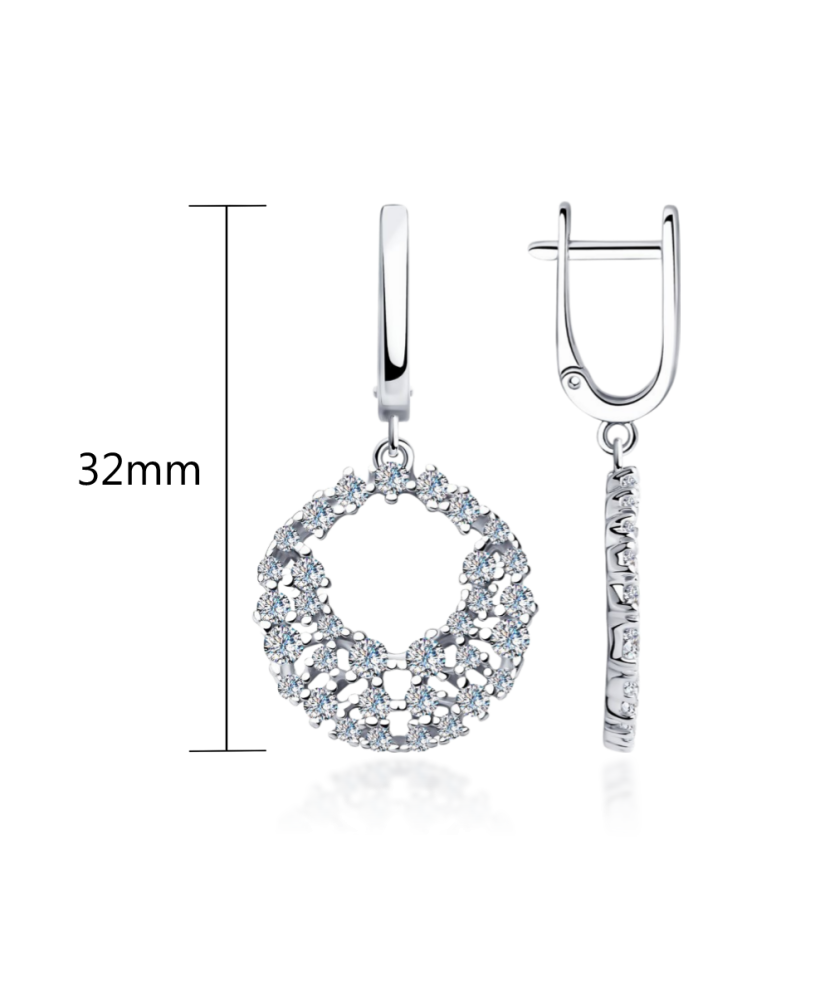 Sidabriniai auskarai su cirkoniais - Sidabriniai auskarai - Goldinga