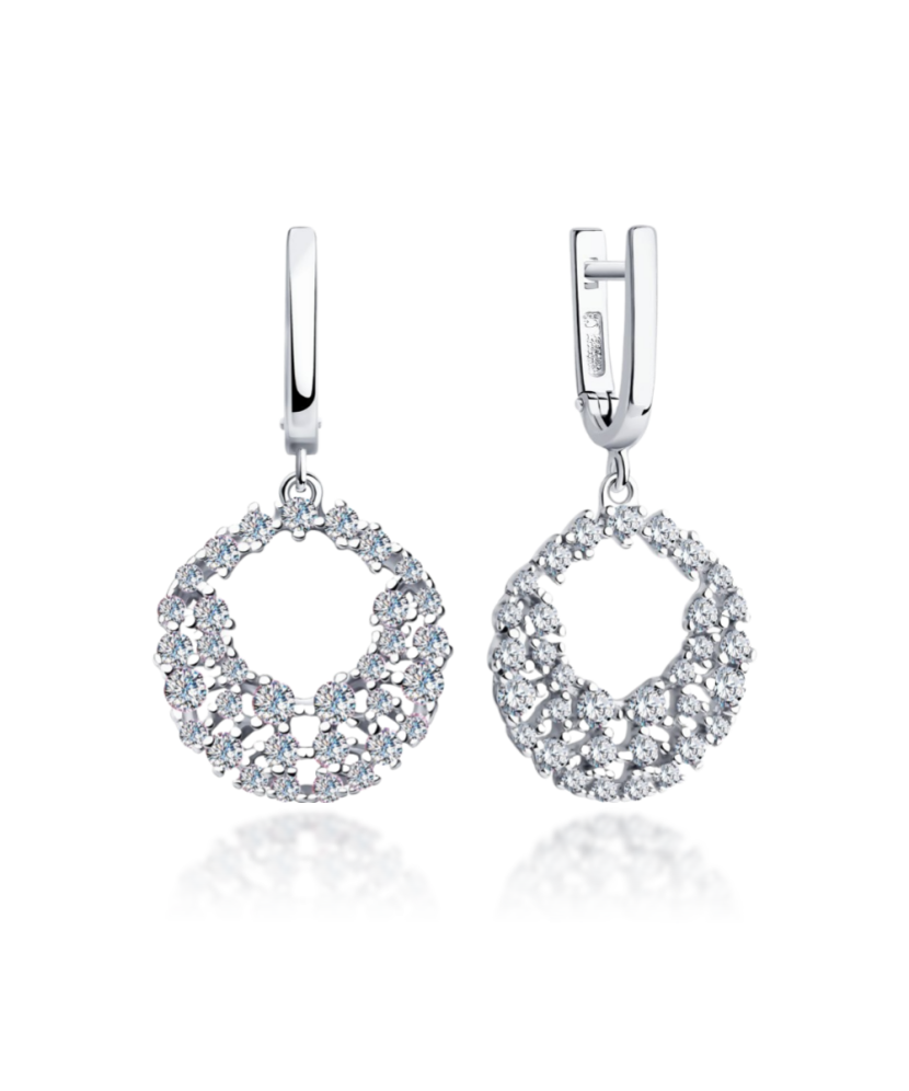 Sidabriniai auskarai su cirkoniais - Sidabriniai auskarai - Goldinga