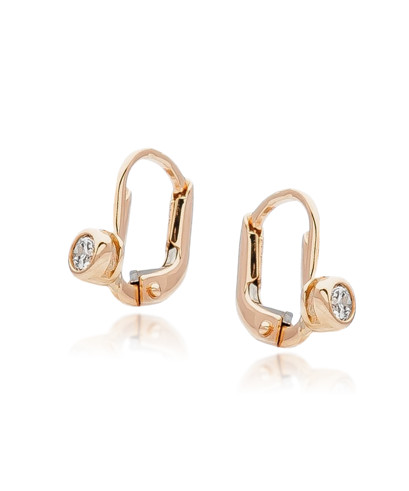 Auksiniai auskarai su cirkoniu - Perkamiausi - Goldinga